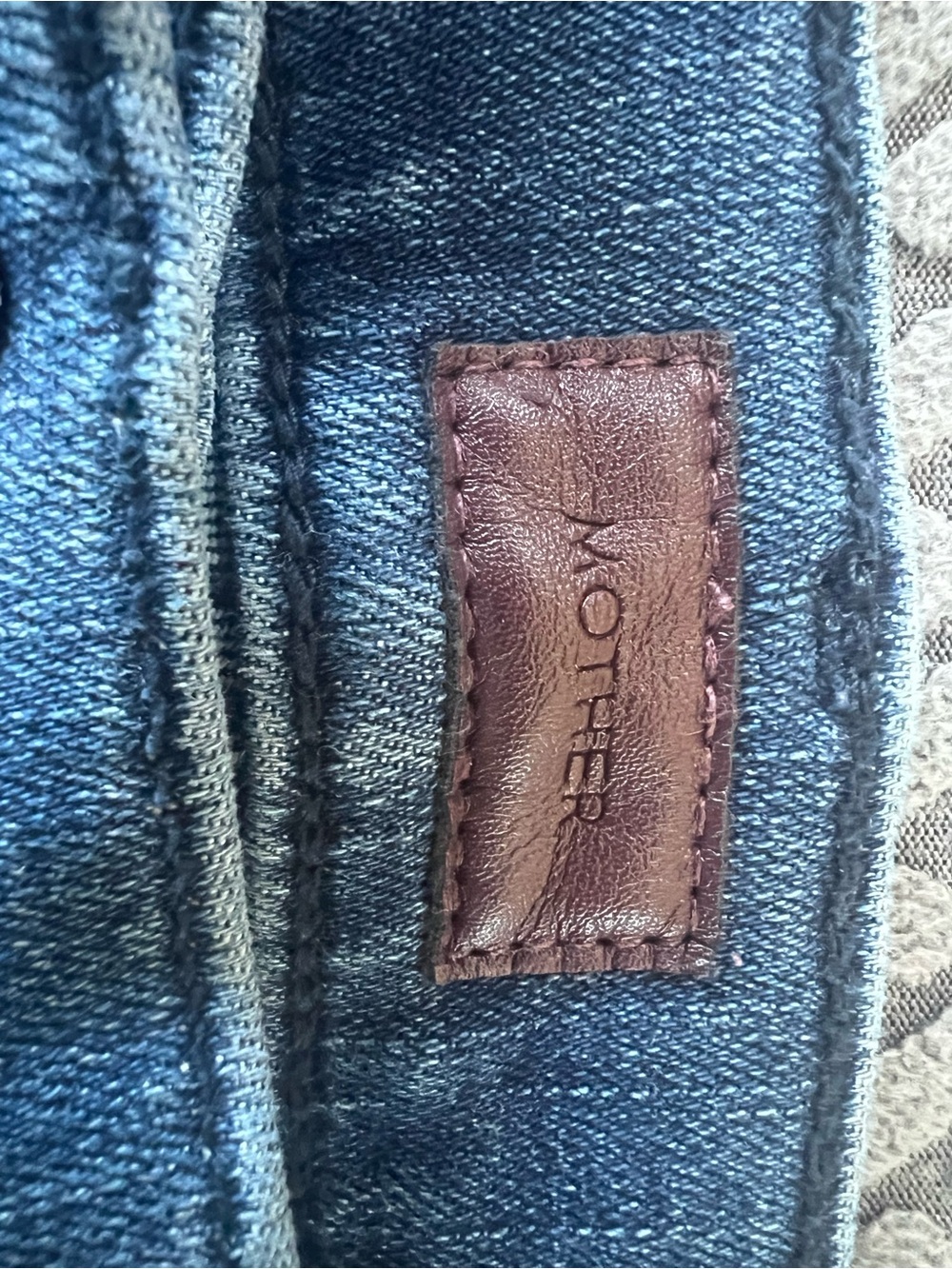 MOTHER High Rise Wide Leg Jeans in Medium Blue Wash - Picture 9 of 9